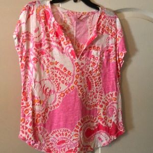 Lilly Pulitzer 100% Linen Shirt.